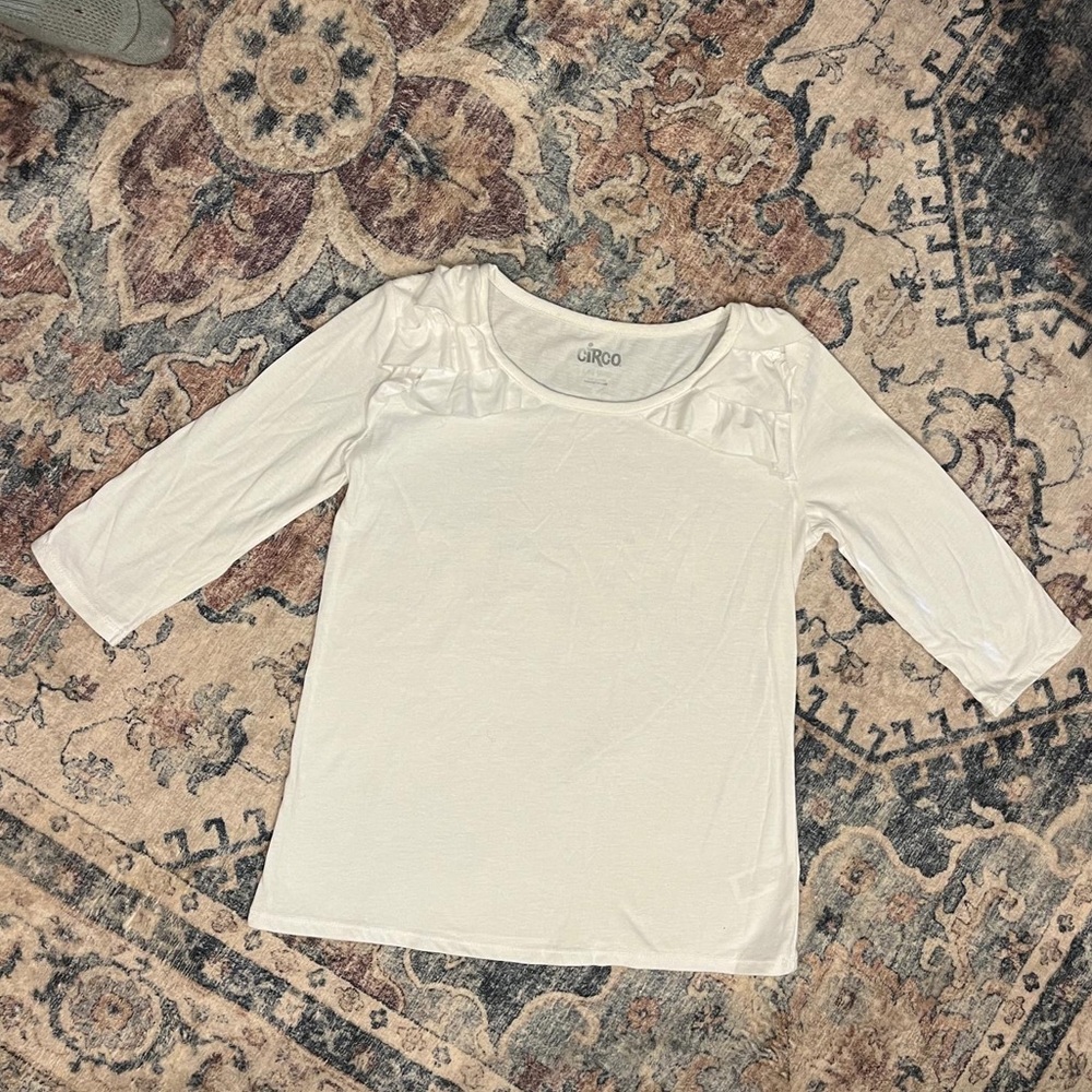 Circo girls 10/12 large white blouse